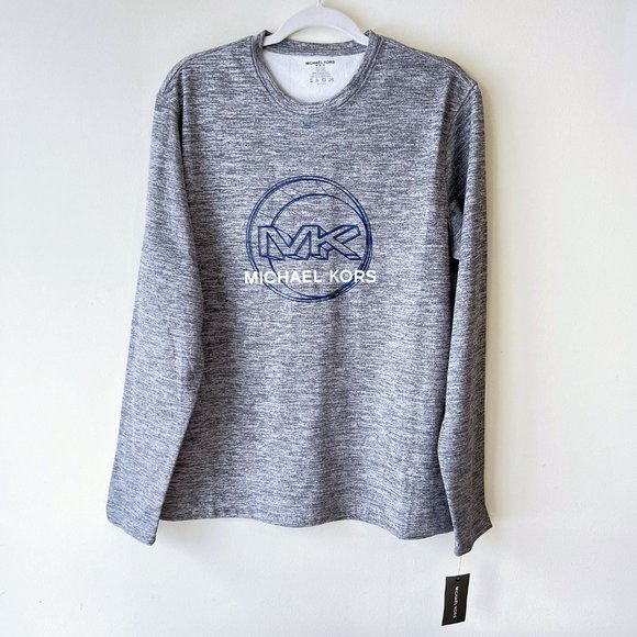 NEW! Michael Kors Double LOGO Grey Pull Over Sweatshirt Top- Size M - Picture 5 of 14